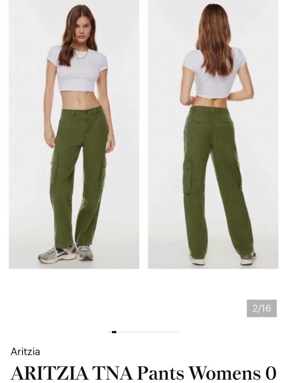 TNA Olive Green Utility Pants